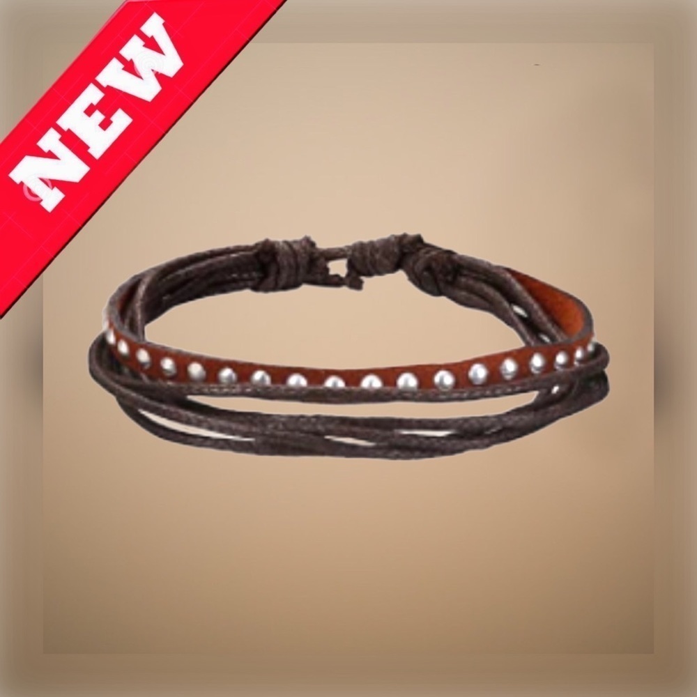 🆕 SALIMUE || Men/Women 8.5” Handmade Adjustable Leather Cuff Bracelet-